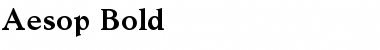 Download Aesop Bold Font Title Preview
