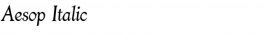 Download Aesop Italic Font Title Preview