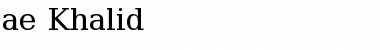 Download ae_Khalid Regular Font Title Preview