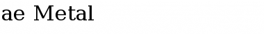 Download ae_Metal Regular Font Title Preview