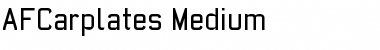 Download AFCarplates Medium Font Title Preview