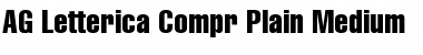 Download AG Letterica Compr-Plain Medium Font Title Preview