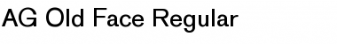 Download AG Old Face Regular Font Title Preview