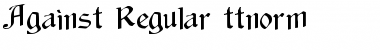 Download Against Regular Font Title Preview