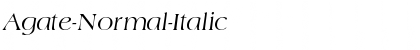 Download Agate-Normal-Italic Regular Font Title Preview