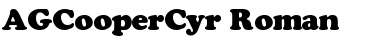 Download AGCooperCyr Roman Font Title Preview