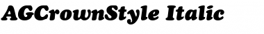 Download AGCrownStyle Italic Font Title Preview