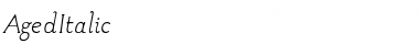 Download AgedItalic Regular Font Title Preview