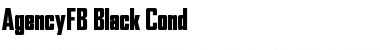 Download AgencyFB Black Cond Regular Font Title Preview