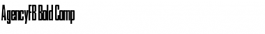 Download AgencyFB Bold Comp Regular Font Title Preview