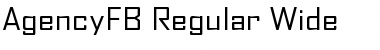 Download AgencyFB Regular Wide Regular Font Title Preview