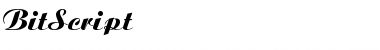 Download BitScript Regular Font Title Preview