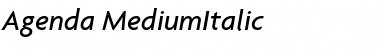 Download Agenda Italic Font Title Preview
