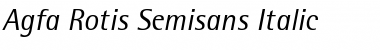 Download Agfa Rotis Semisans Italic Font Title Preview