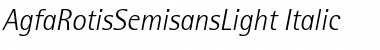 Download Agfa Rotis Semisans Light Italic Font Title Preview