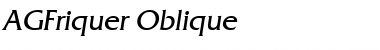 Download AGFriquer Oblique Font Title Preview