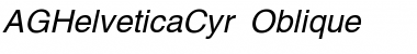 Download AGHelveticaCyr Oblique Font