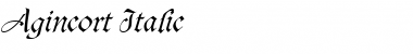 Download Agincort Italic Font Title Preview