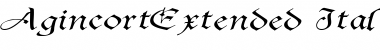 Download AgincortExtended Italics Font Title Preview