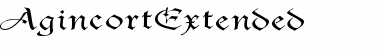 Download AgincortExtended Regular Font Title Preview