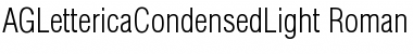 Download AGLettericaCondensedLight Roman Font Title Preview