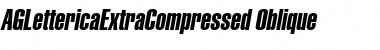 Download AGLettericaExtraCompressed Oblique Font Title Preview