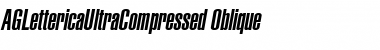 Download AGLettericaUltraCompressed Oblique Font Title Preview