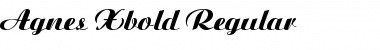 Download Agnes-Xbold Regular Font Title Preview