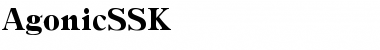 Download AgonicSSK Regular Font Title Preview