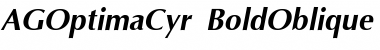 Download AGOptimaCyr BoldOblique Font Title Preview