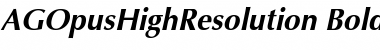 Download AGOpusHighResolution BoldOblique Font Title Preview