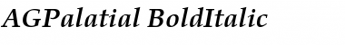 Download AGPalatial BoldItalic Font Title Preview