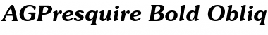 Download AGPresquire Bold Oblique Font Title Preview