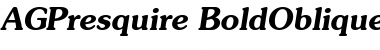 Download AGPresquire BoldOblique Font Title Preview