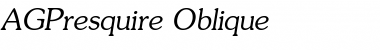 Download AGPresquire Oblique Font Title Preview