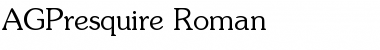 Download AGPresquire Roman Font Title Preview
