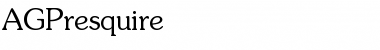 Download AGPresquire Normal Font Title Preview