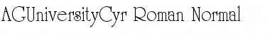Download AGUniversityCyr-Roman Normal Font