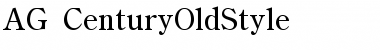 Download AG_CenturyOldStyle Normal Font Title Preview