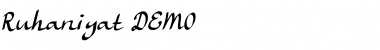 Download Ruhaniyat DEMO Regular Font Title Preview