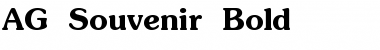 Download AG_Souvenir Bold Font Title Preview