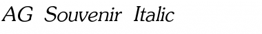 Download AG_Souvenir Italic Font Title Preview