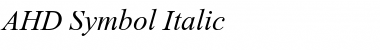 Download AHD Symbol Italic Font Title Preview