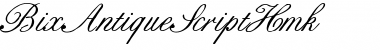 Download BixAntiqueScriptHmk Regular Font Title Preview