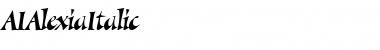 Download AIAlexiaItalic Italic Font Title Preview