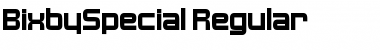 Download BixbySpecial Regular Font Title Preview