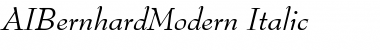 Download AIBernhardModern MediumItalic Font Title Preview