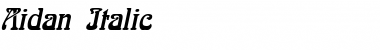 Download Aidan Italic Font Title Preview