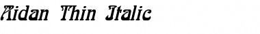 Download Aidan Thin Italic Font Title Preview