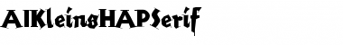Download AIKleinsHAPSerif Medium Font Title Preview